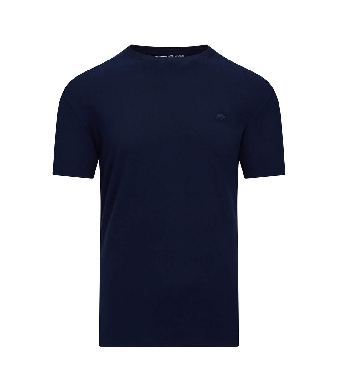 Pack Of 3  Mens Classic Organic Cotton T-shirt  Black White Navy Raging Bull-4