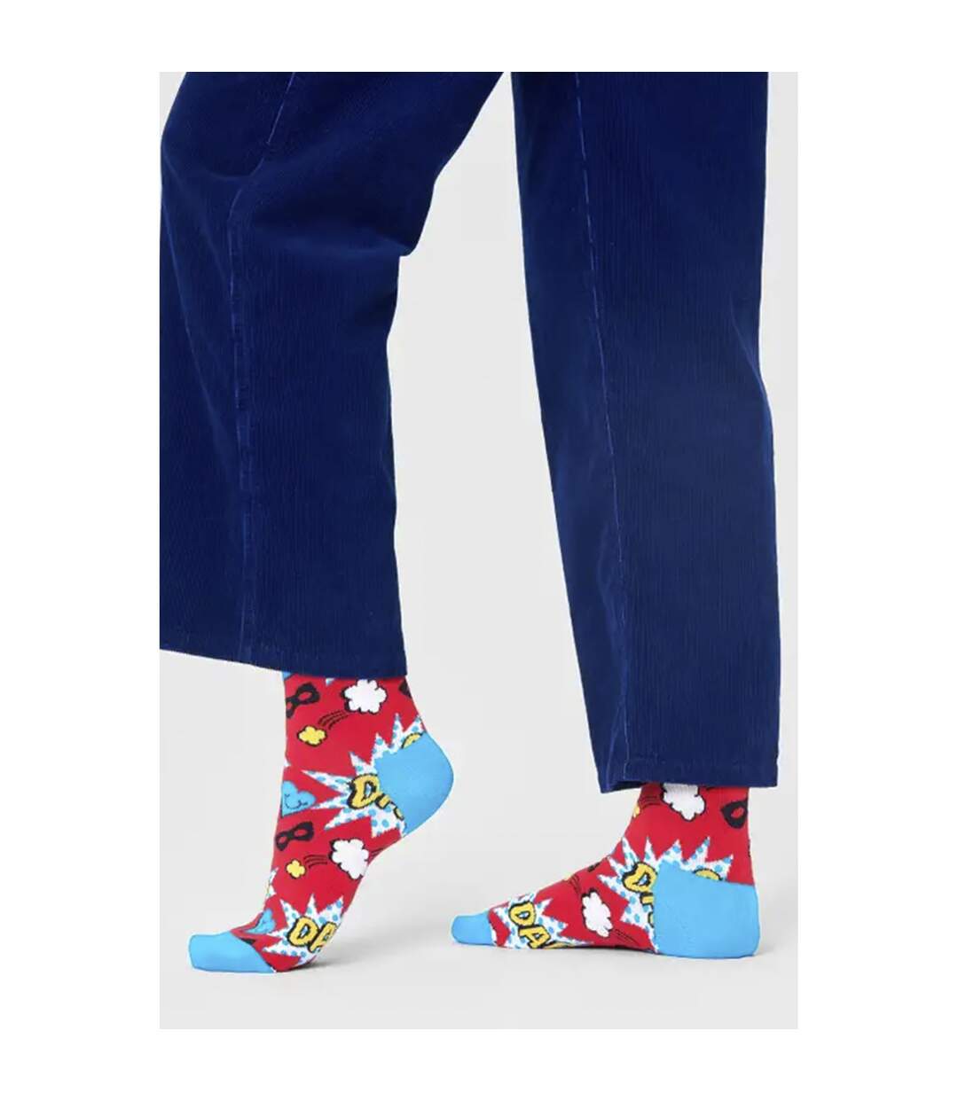 Comic Pattern Cotton Blend Dad Socks for Men & Women-3