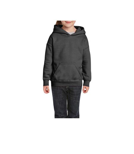 Sweat à capuche unisexe gris chiné Gildan