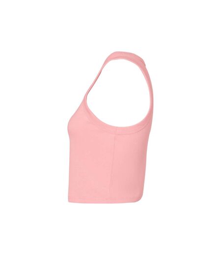 Bella + Canvas Womens/Ladies Micro-Rib Racer Tank Top (Solid Pink)