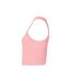 Bella + Canvas Womens/Ladies Micro-Rib Racer Tank Top (Solid Pink)