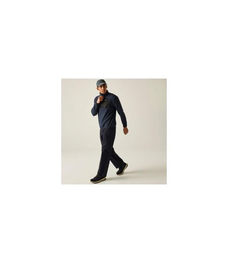 Haut Polaire À Col Montant Zippé Motif/style Panneau Contrasté Frankie Homme Bleu Marine Noir Regatta