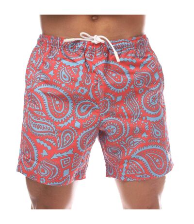 Short De Bain Homme Rouge Bleu Marcelo Burlon