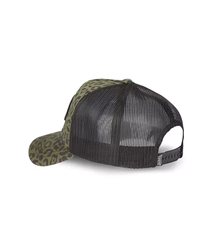 Casquette en coton trucker avec filet Leopard Vondutch