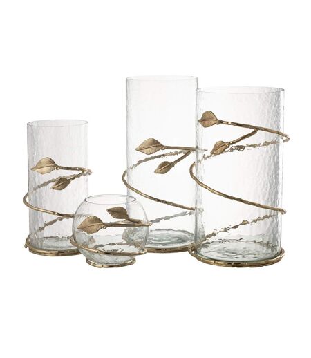 Vase en Verre Feuille Ofelia 34cm Transparent
