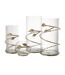Vase en Verre Feuille Ofelia 34cm Transparent-5