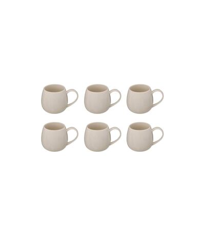 Lot de 6 Mugs en Porcelaine Nora 30cl Blanc