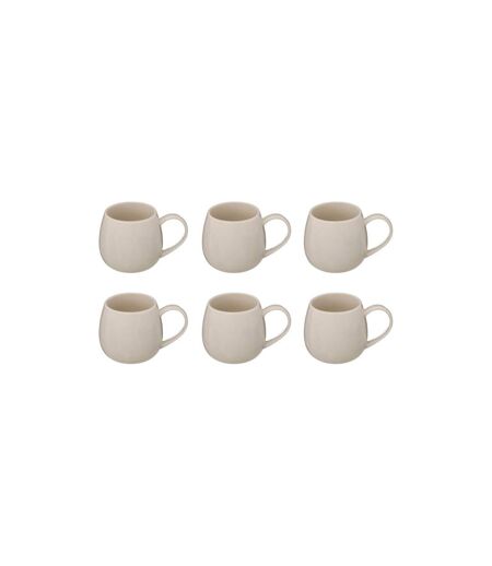 Lot de 6 Mugs en Porcelaine Nora 30cl Blanc