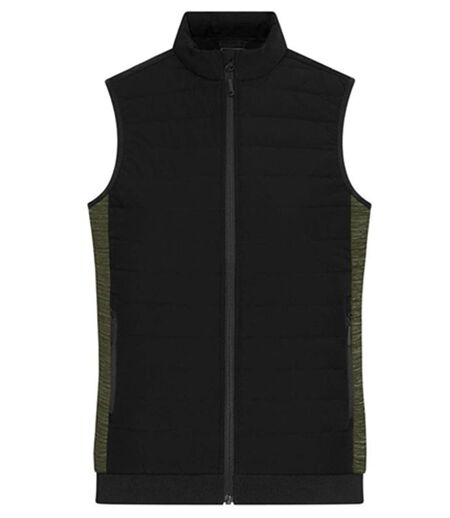 Bodywarmer de travail matelassé - Femme - JN1863 - noir et vert olive