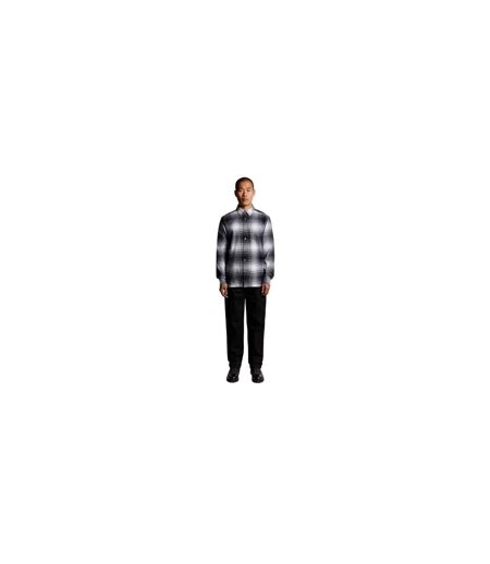 Chemise Manches Longues En Flanelle Motif/style Motif Écossais Homme Bleu Nuit Blanc À Carreaux Lyle & Scott