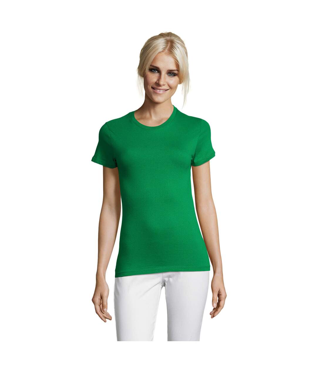 T-shirt Regent Femme Vert Kelly SOLS-1