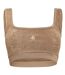 Womens/ladies Drift Strappy Plush Crop Top Beige 4th & Reckless-2