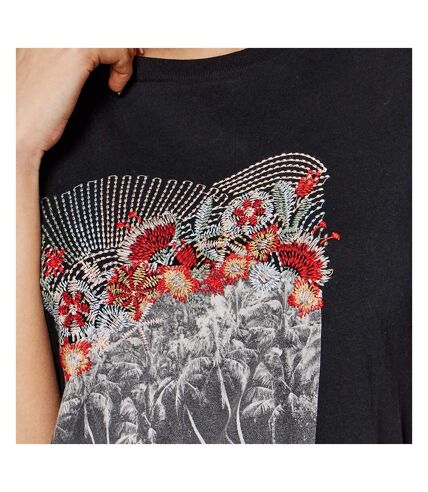 T-shirt Noir/Rouger Femme O'Neill Palm