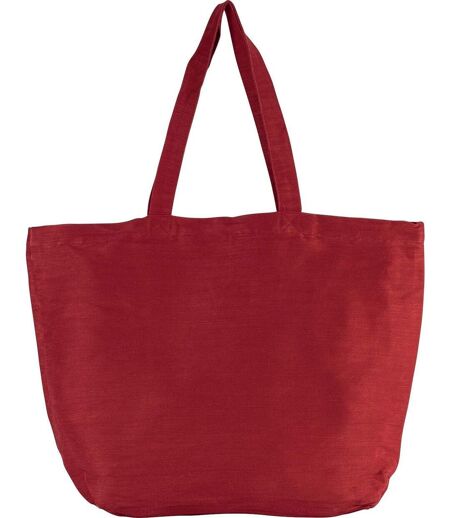 sac en toile fourre tout avec doublure intérieure - KI0231 - rouge carmin délavé