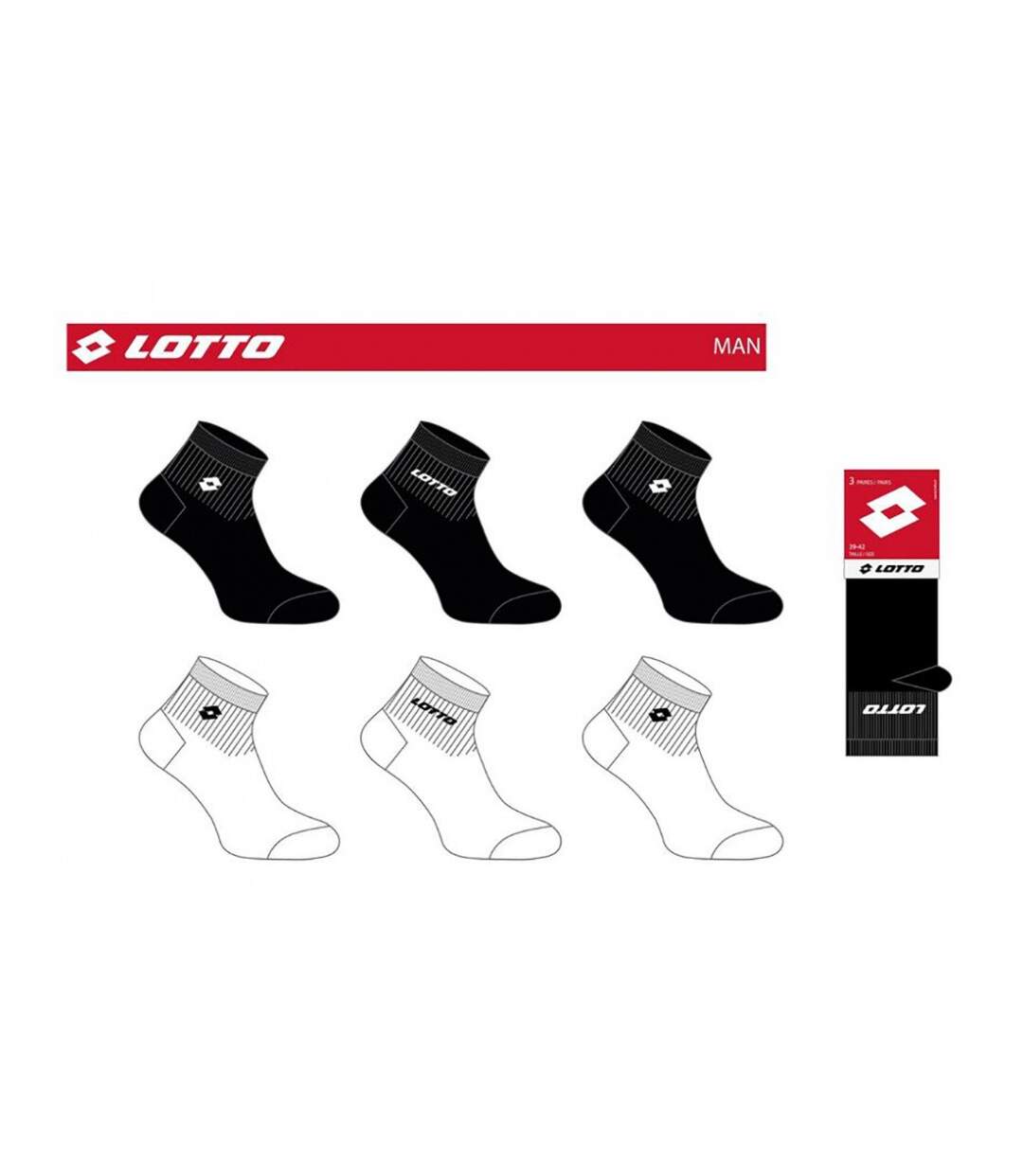 Chaussettes Homme LOTTO - Pack de 6-4