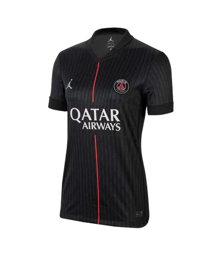 Maillot De Foot Motif/style Paris Saint-germain 2025/2026 Femme Noir Gris Nike