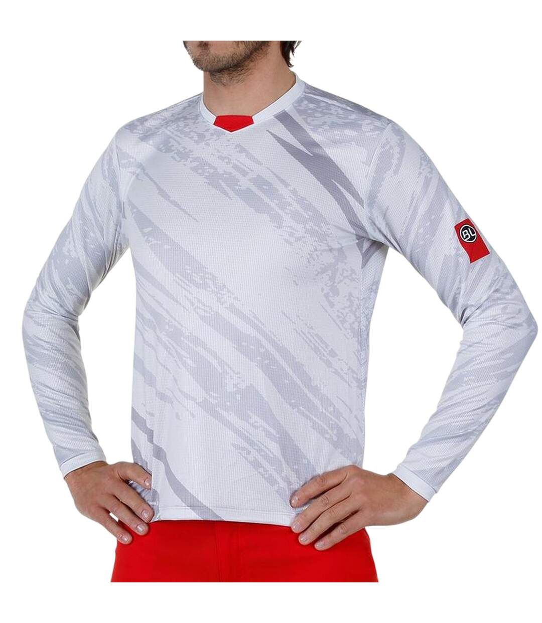 Maillot De Cyclisme Manches Longues Ponente Homme Argenté Bicycle Line-3