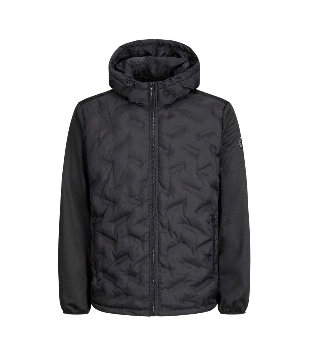 Veste Hybride Motif/style À Capuche Homme Noir Jack And Jones-2
