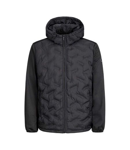Veste Hybride Motif/style À Capuche Homme Noir Jack And Jones