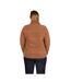 Womens/ladies Teddy Fleece Jacket Brown Hy-3