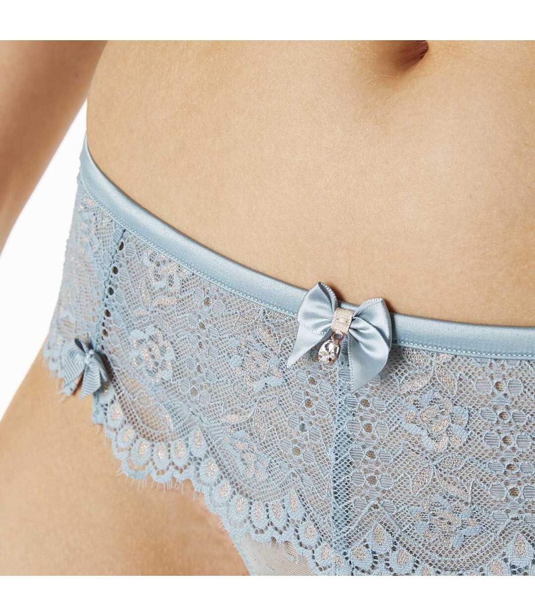 Shorty tanga bleu Tendre Passion-4