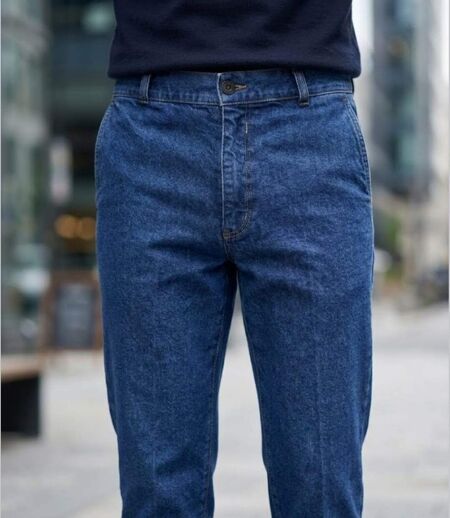CHALLENGER MACK2 — Jean poche biais bleu stone : le confort denim au quotidien