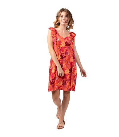 Robe fleurie tendance ZOLA imprimé coloré lumineux Coton Du Monde