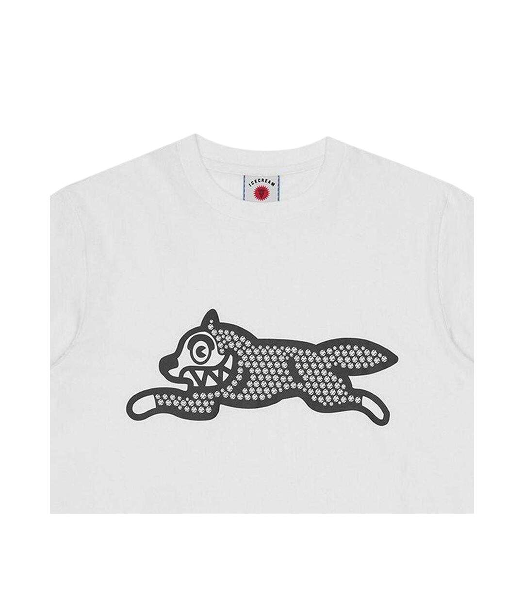 Mens Glitter Cotton T-shirt White ICECREAM-3