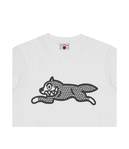 Mens Glitter Cotton T-shirt White ICECREAM