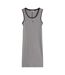 Womens/ladies Essential Ribbed Slim Tank Dress Black Ecru Tommy Jeans-2