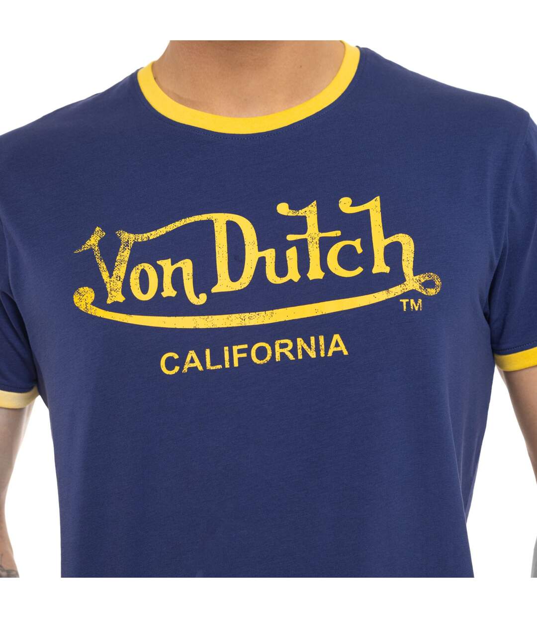 T-shirt  homme en coton stretch col rond avec print devant Blast Vondutch-2