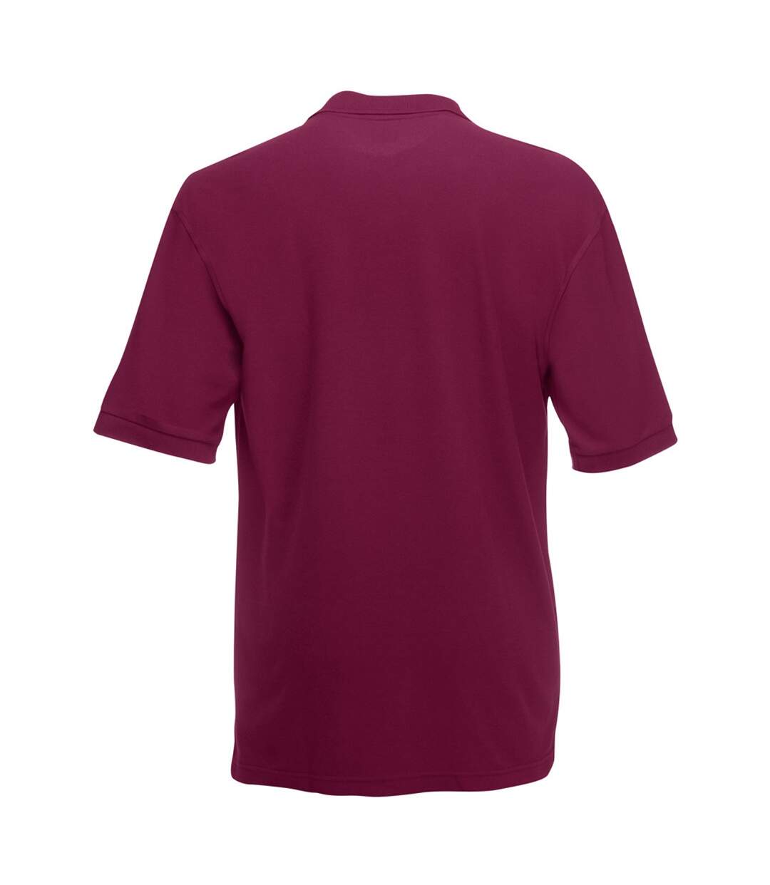 Fruit Of The Loom Mens 65/35 Heavyweight Pique Short Sleeve Polo Shirt (Burgundy)