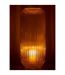 Vase Design en Verre Droit 36cm Jaune-3