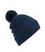 Bonnet snowstar bleu marine Beechfield