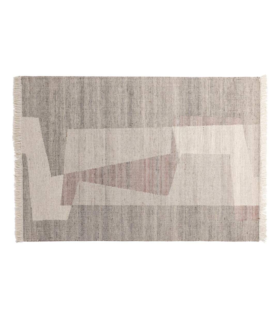 Tapis Déco en Laine Rio 160x230cm Beige-1