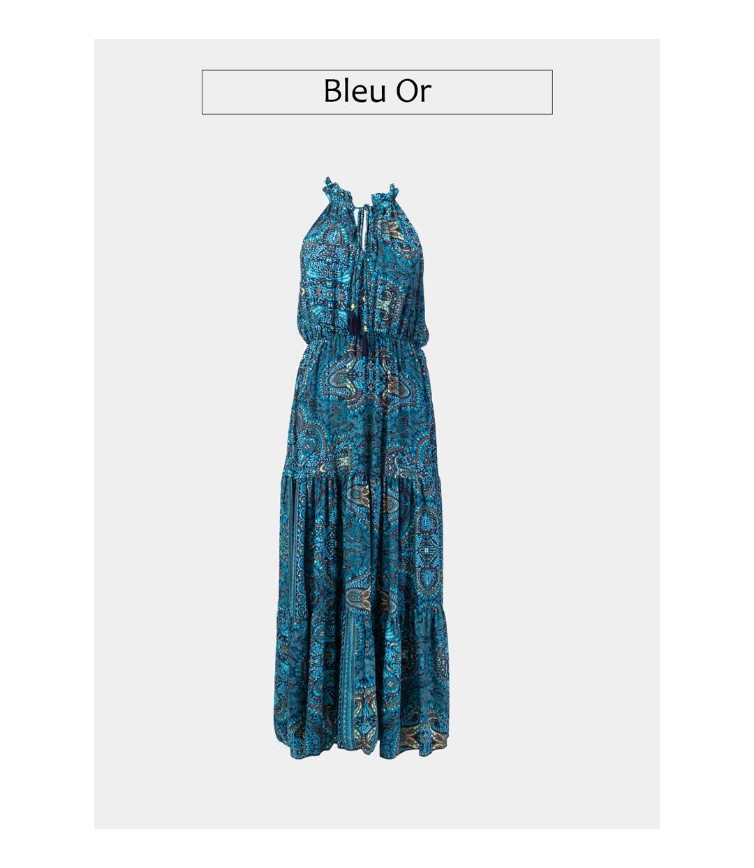 Robe longue volantée bohème chic LILY Coton Du Monde-1