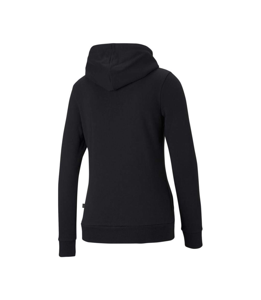 Sweat à capuche noir femme puma essential - l-2