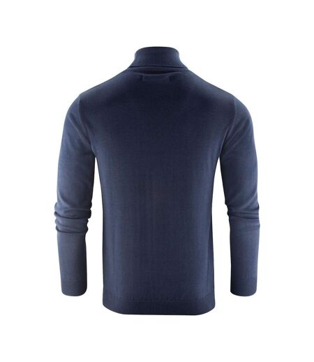 Mens Ashland Turtle Neck Pullover Navy James Harvest