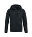 Mens lockie bonded full zip hoodie washed black Weird Fish