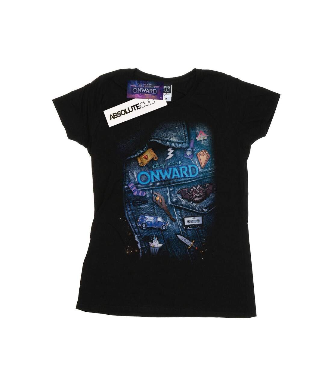 Disney T-shirt en coton avec détail veste Onward Femme/Ladies (Noir) - UTBI36473-1