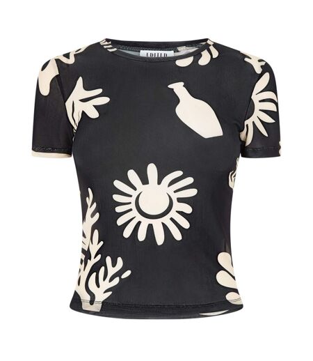 T-shirt Motif/style Corail Femme Corail Edited