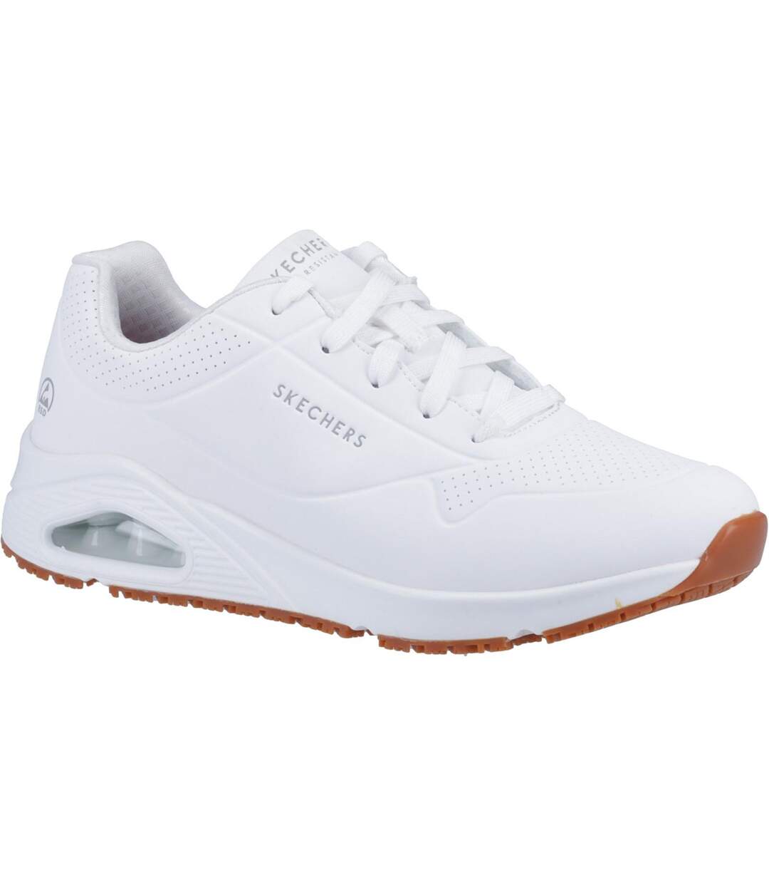 Womens/ladies uno sr work relaxed fit safety shoes white Skechers-1