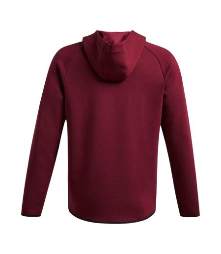 Mens Essential Fleece Raglan Hoodie Red Under Armour