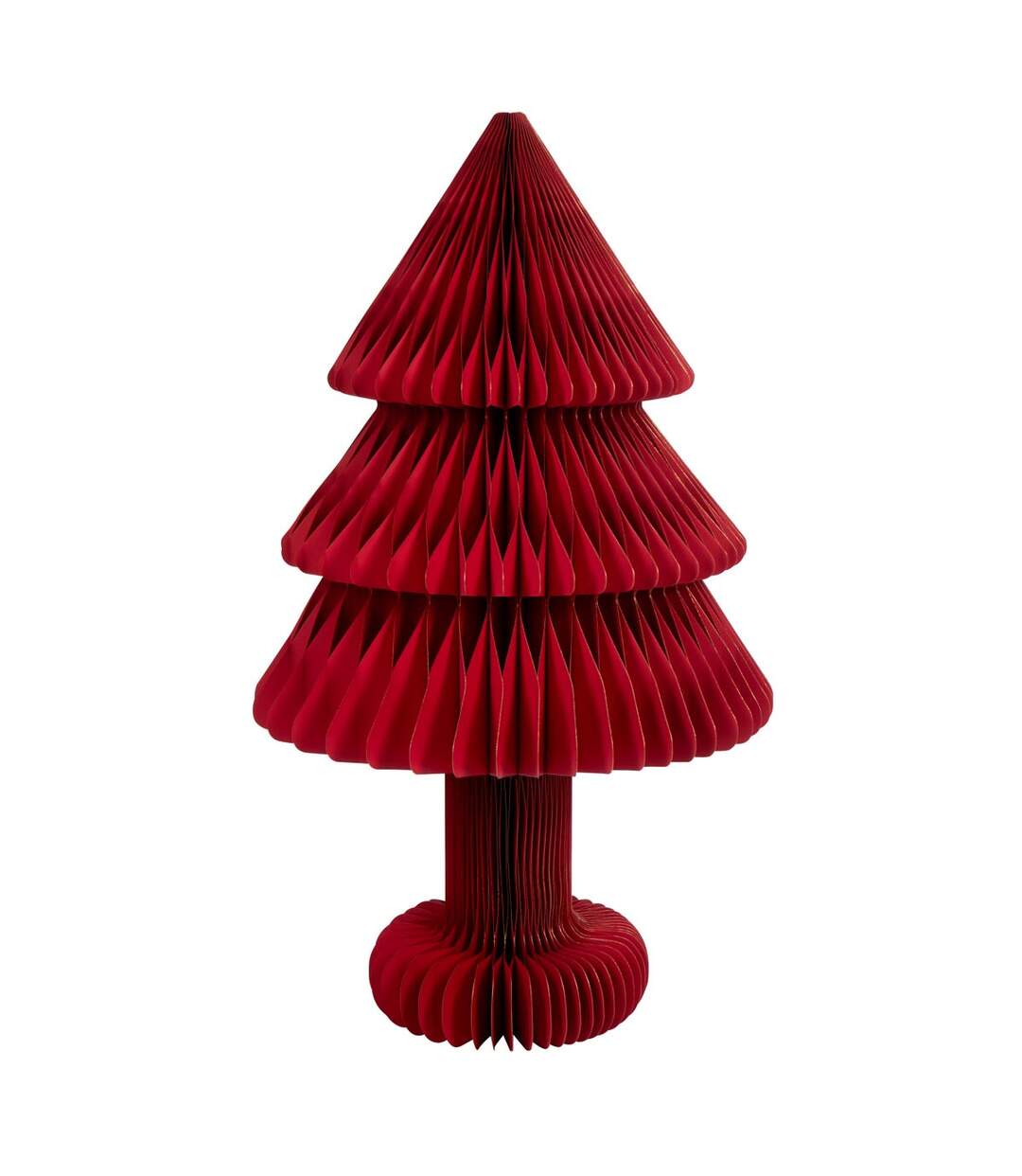 Sapin de Noël en Papier Pliable 100cm Rouge-1