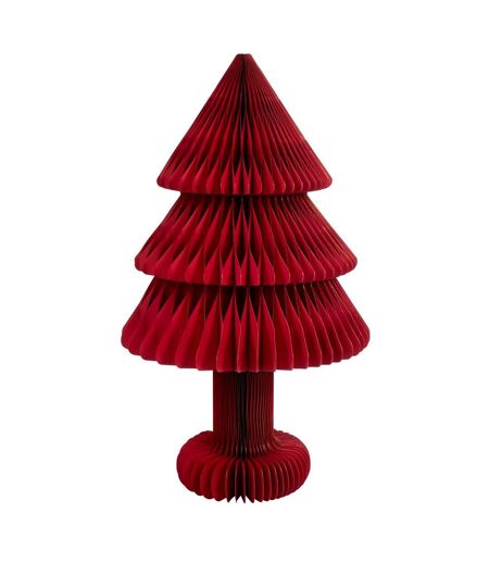 Sapin de Noël en Papier Pliable 100cm Rouge