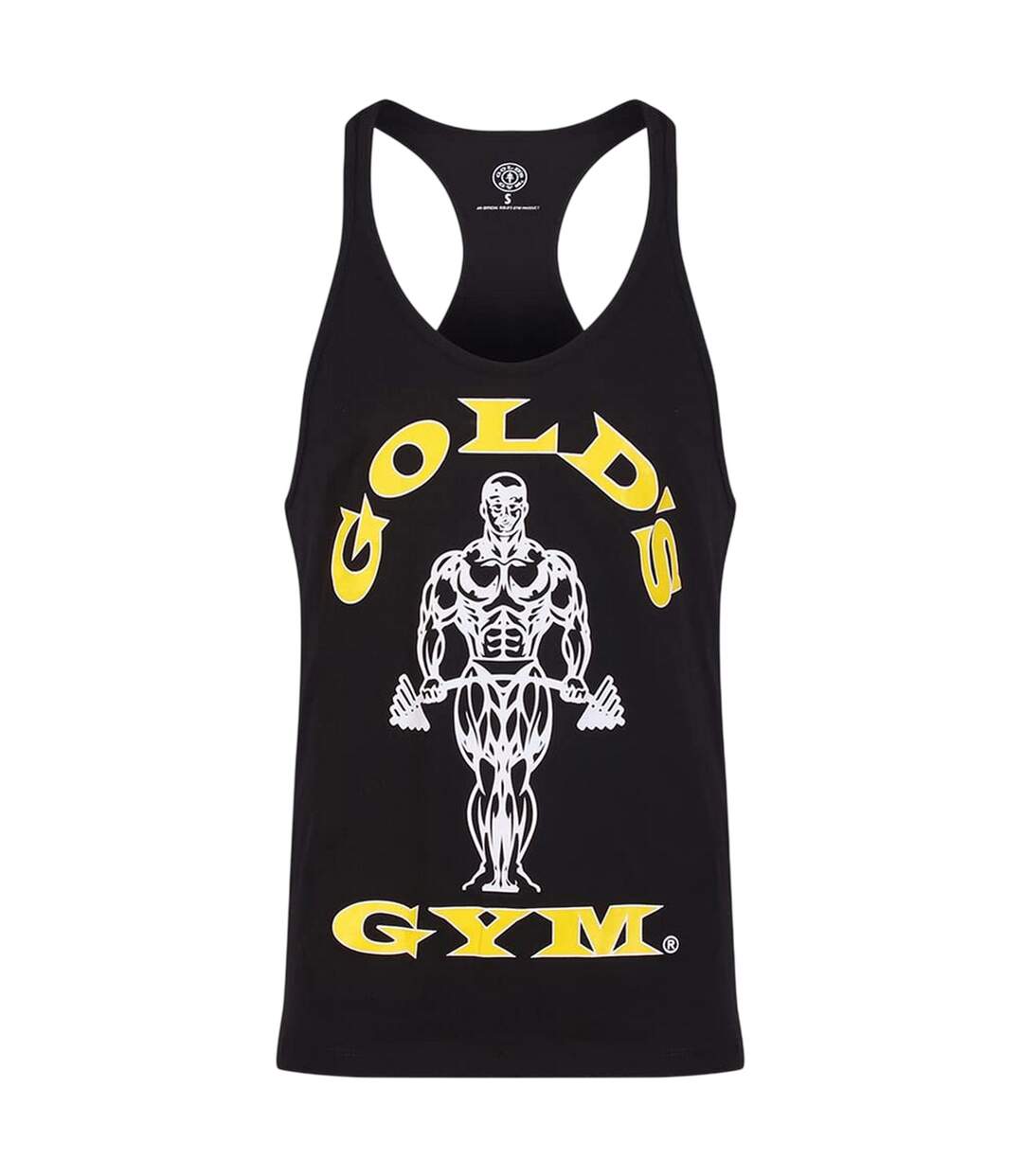 Mens Muscle Joe Cotton Vest Top Black Gold´s Gym-2