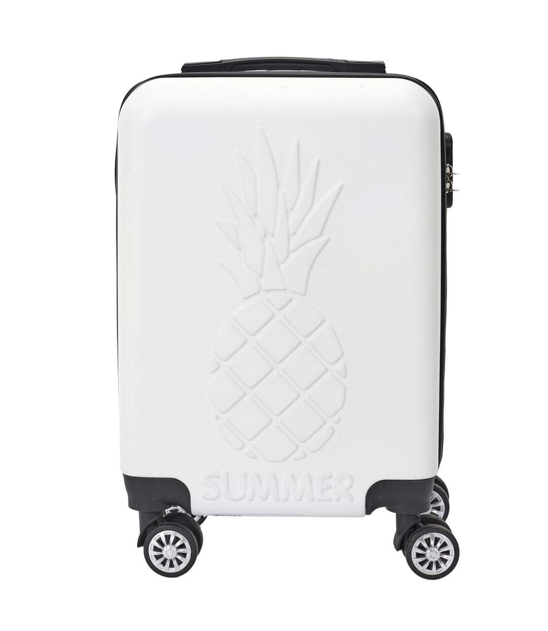 Valise Cabine à Roulettes Ananas 33L Blanche-3