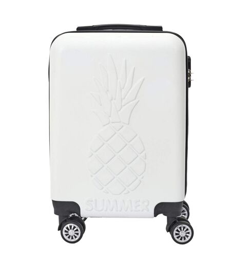 Valise Cabine à Roulettes Ananas 33L Blanche