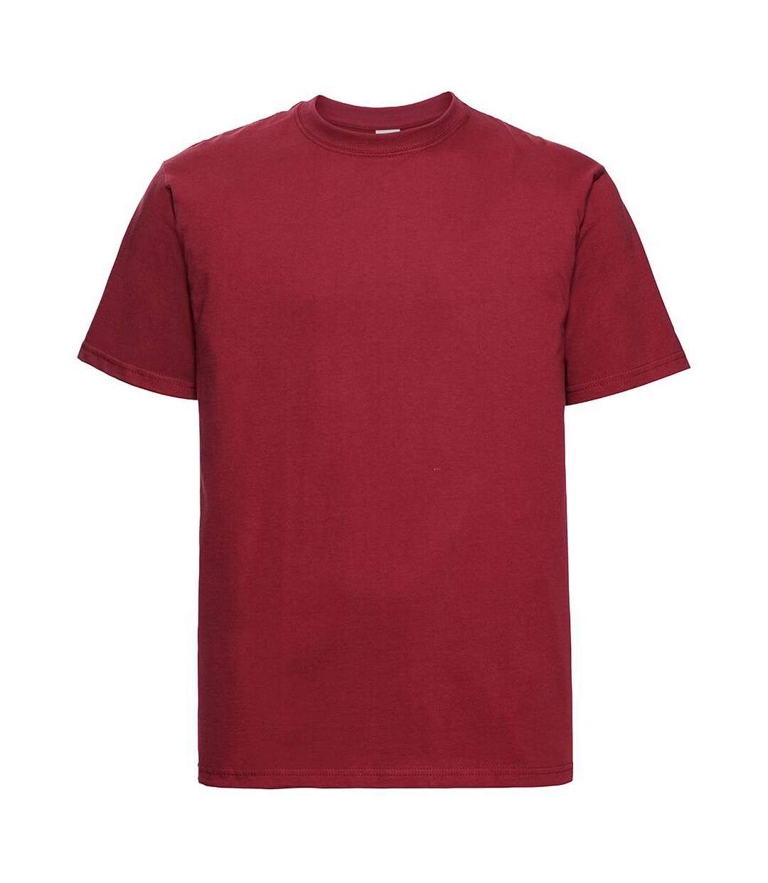 Europe t-shirt épais à manches courtes 100% coton homme rouge classique Russell