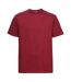 Russell Europe Mens Classic Heavyweight Ringspun Short Sleeve T-Shirt (Classic Red)